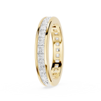 Princess Cut Lab Diamond Channel Set Eternity Wedding Band