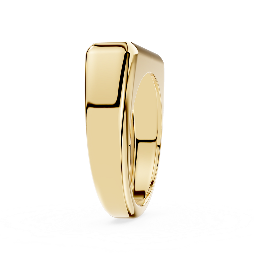 Gold ring on a white background