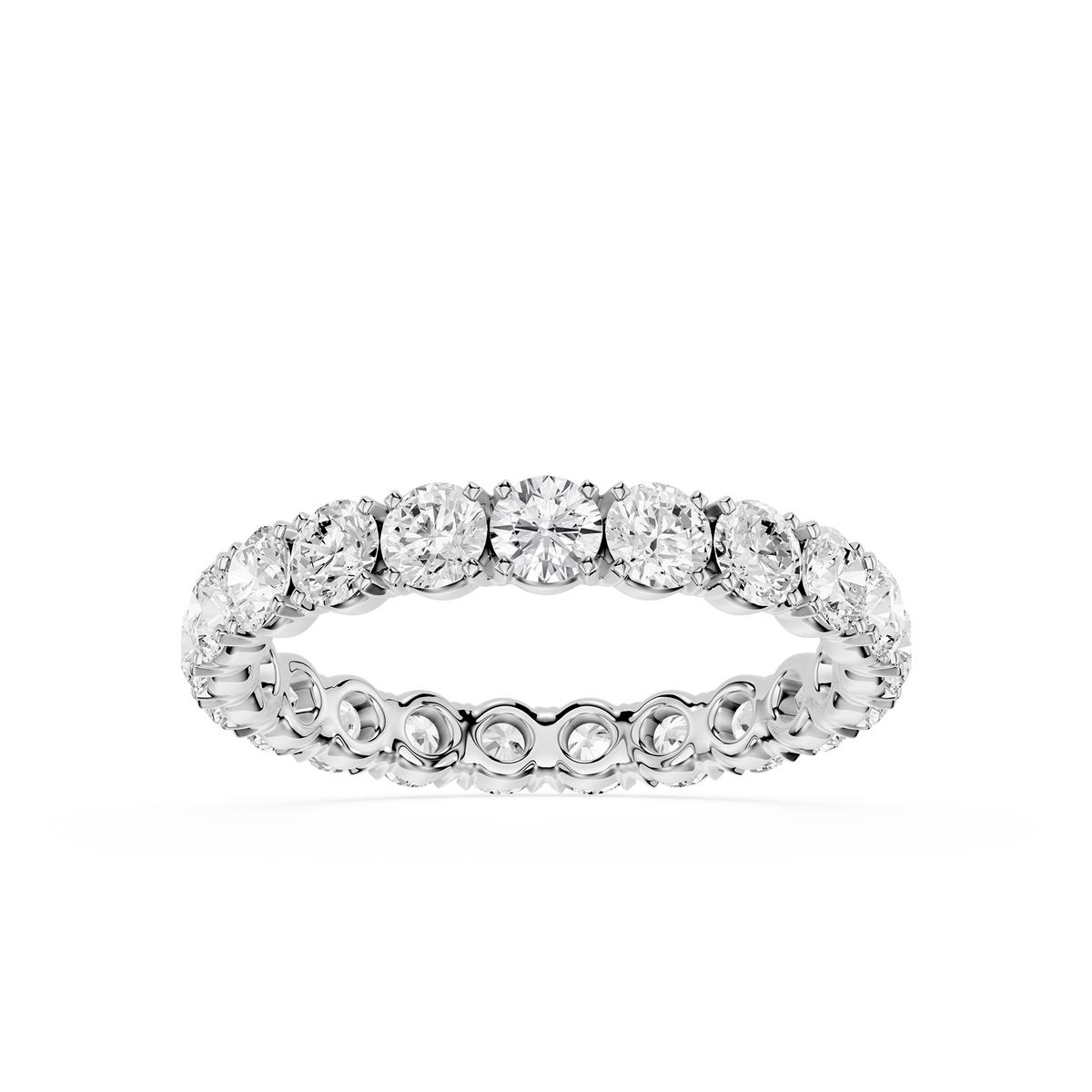 Round Lab Grown Diamond Eternity Band in Rose Gold, Full Circle Wedding Ring, IGI Certified Diamond Band, Anniversary Jewelry