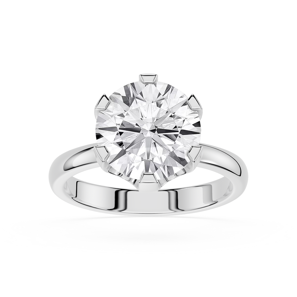 Diamond ring on a white background