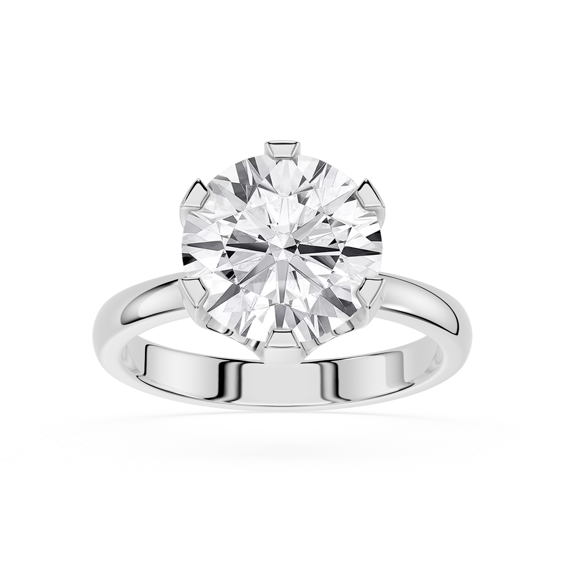Diamond ring on a white background