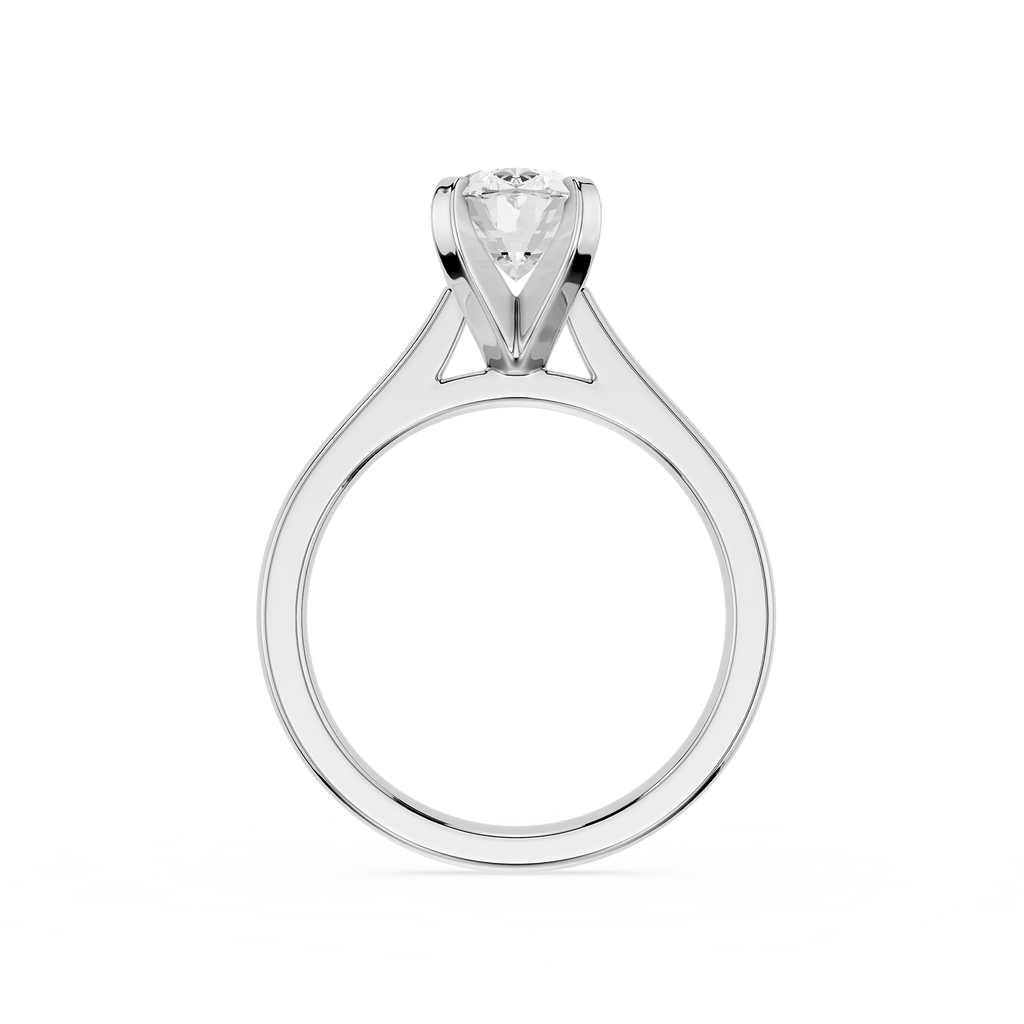 Diamond ring with a white background