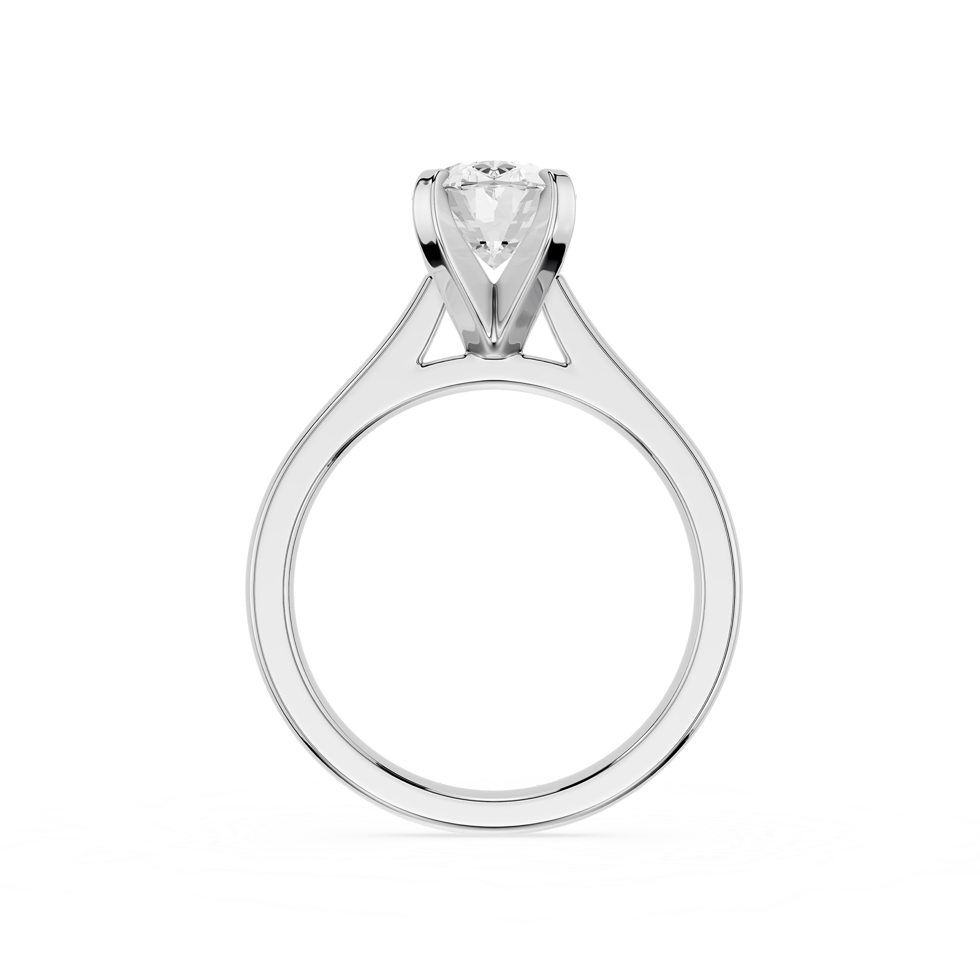 Diamond ring with a white background
