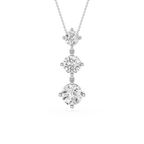 Three-tier diamond pendant on a white background