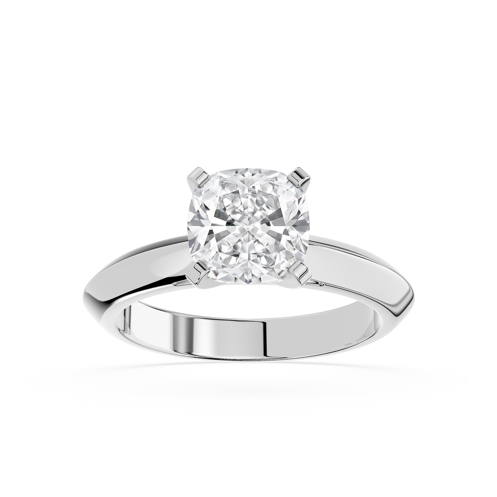 Diamond ring with a white background