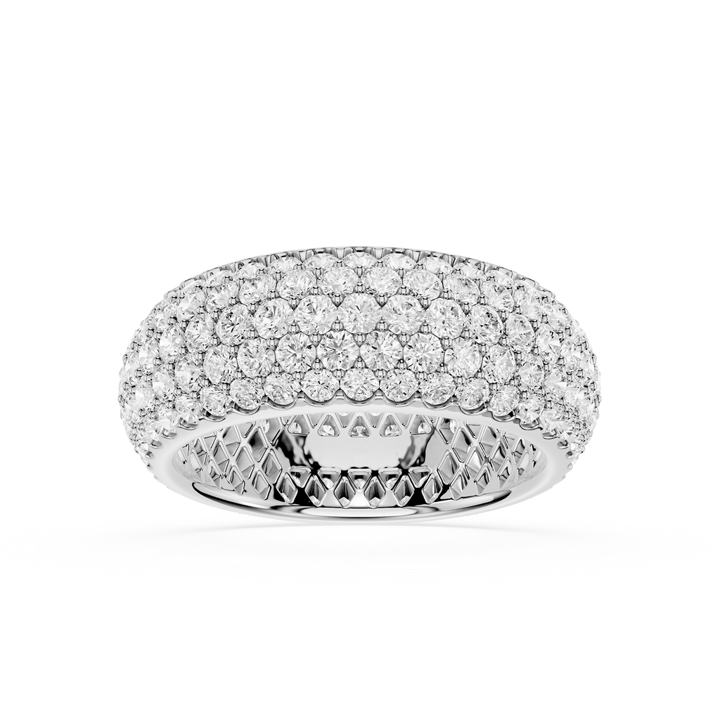Diamond ring with a white background