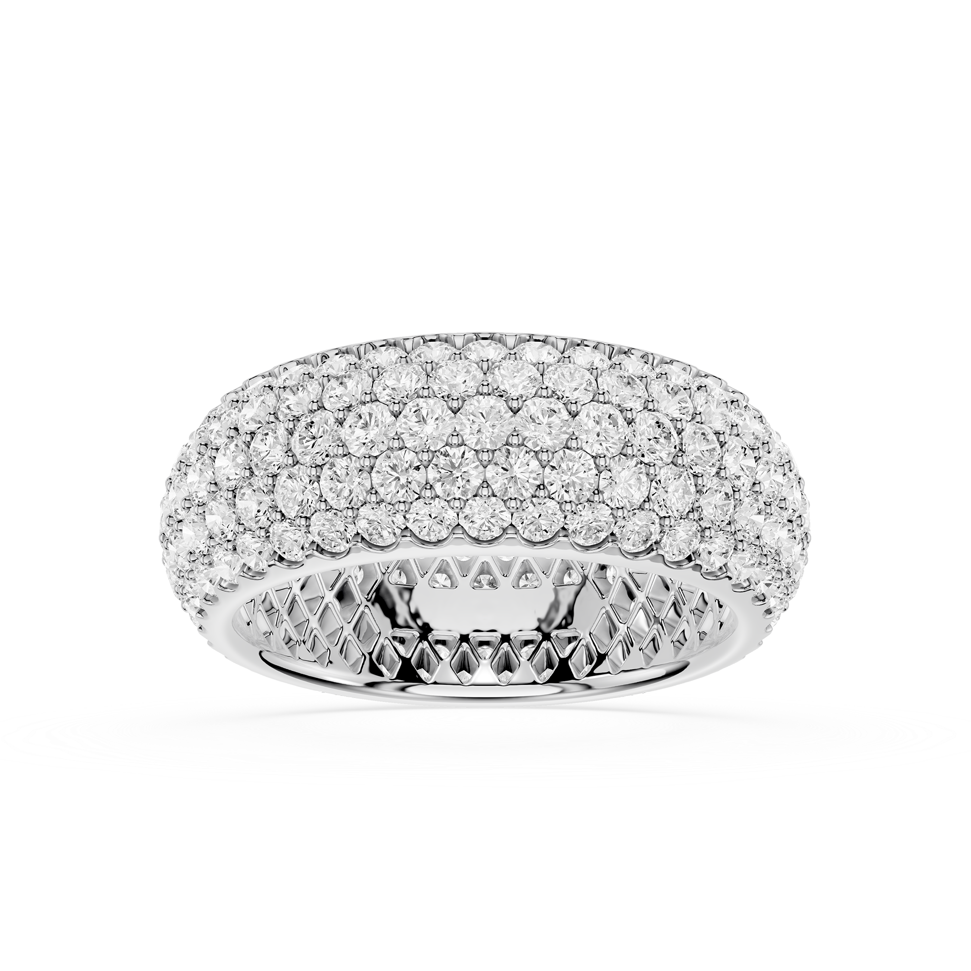 Diamond ring with a white background