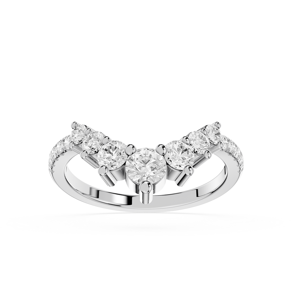 Diamond ring with a white background