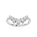Diamond ring with a white background