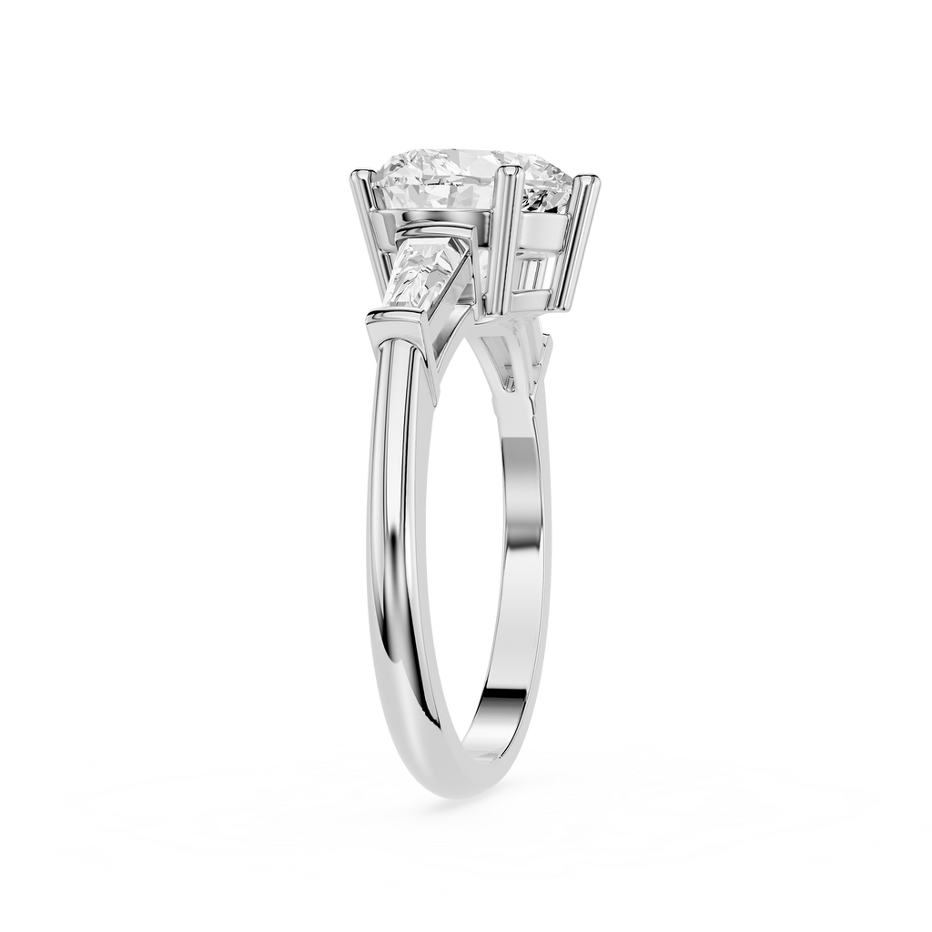 Diamond ring with a white background
