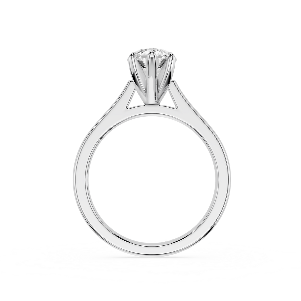 Diamond ring on a white background