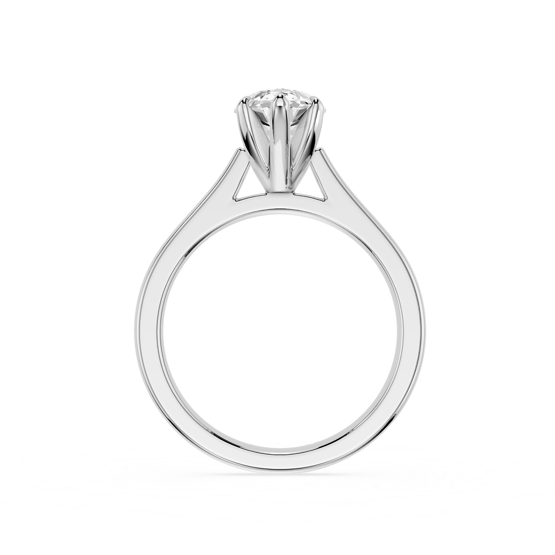 Diamond ring on a white background