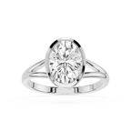 Diamond ring on a white background