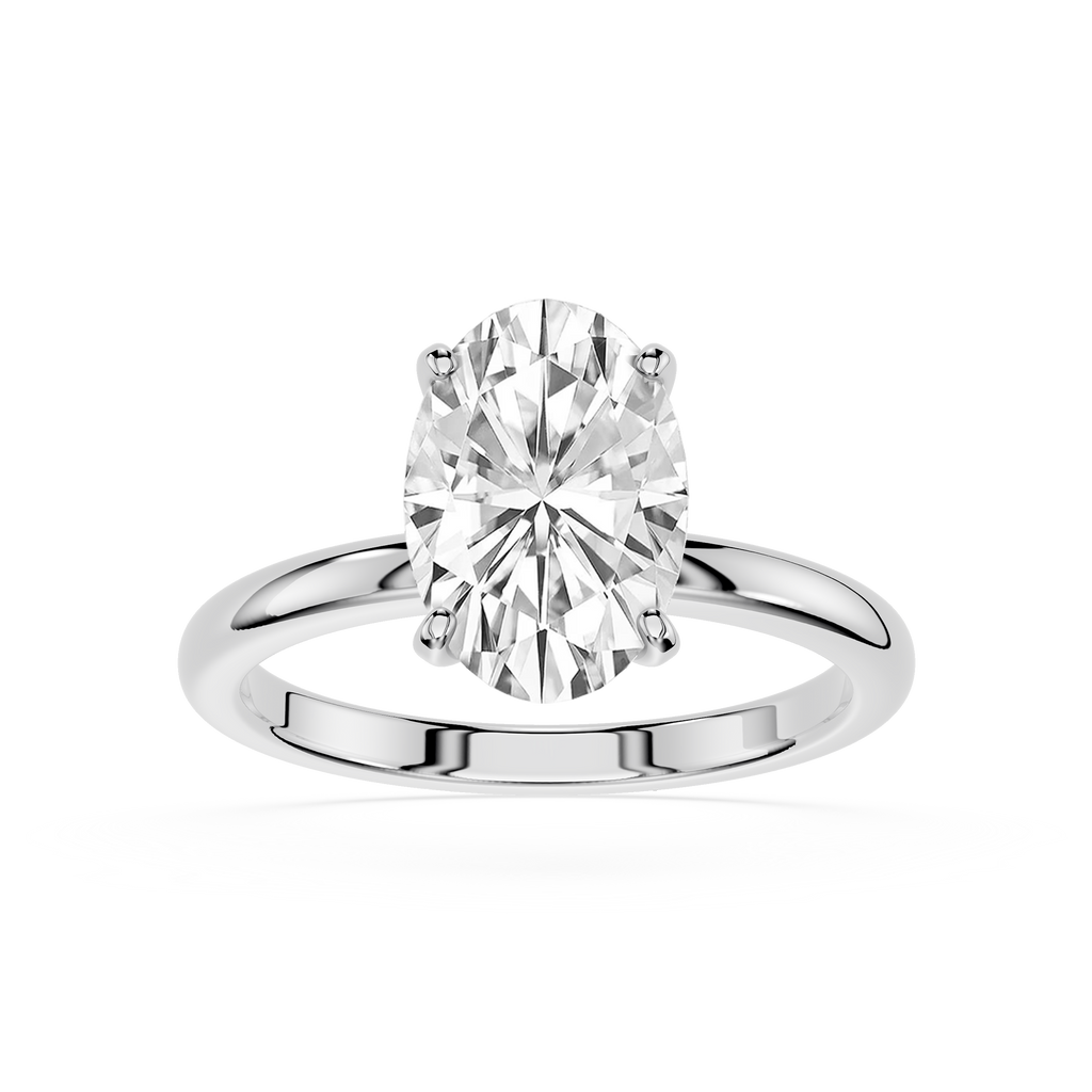 Diamond ring on a white background