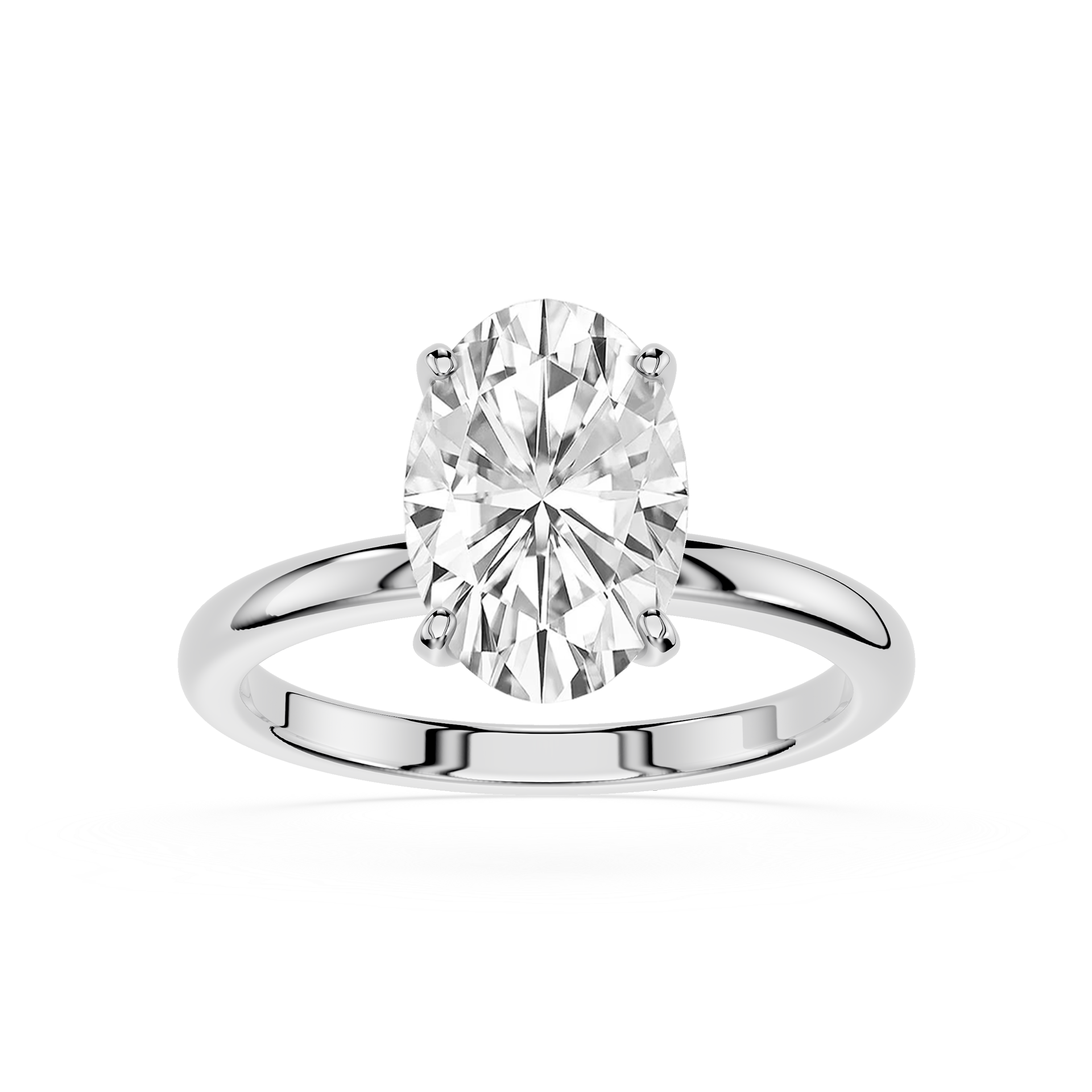 Diamond ring on a white background