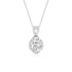Diamond necklace with a white background