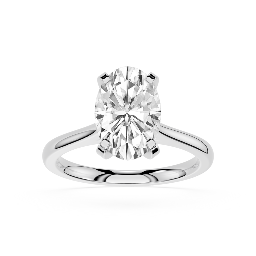 Diamond ring on a white background
