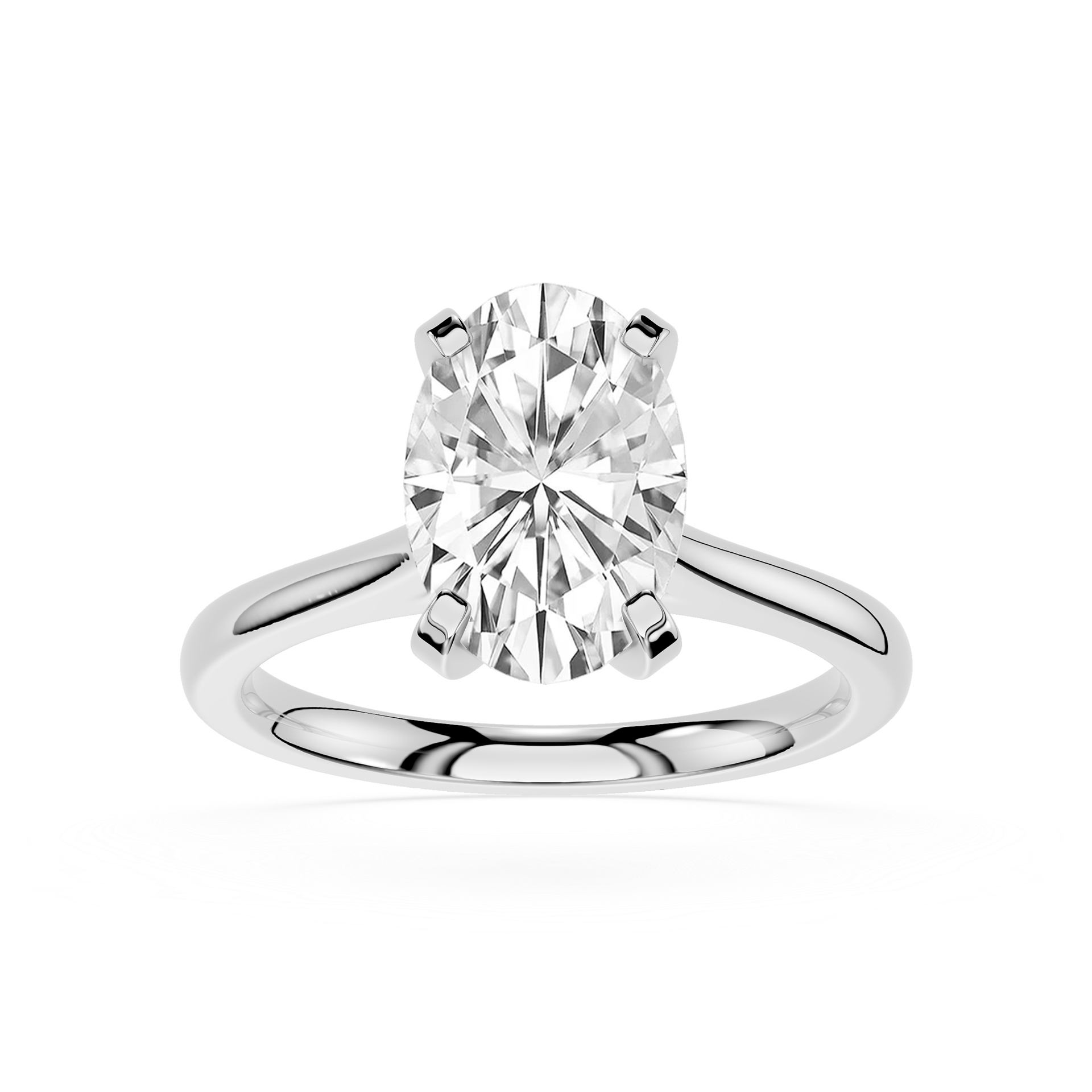 Diamond ring on a white background