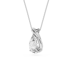 Diamond teardrop pendant on a white background