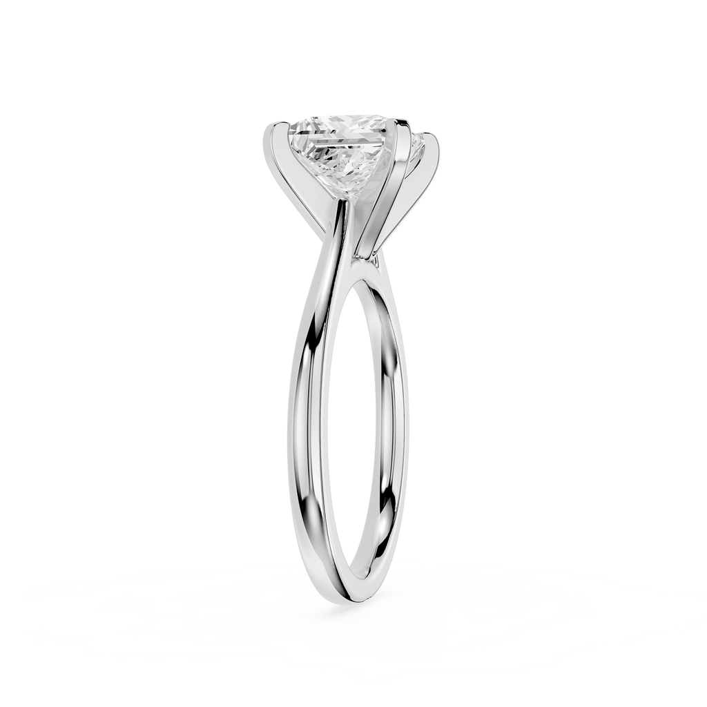 Diamond ring with a white background