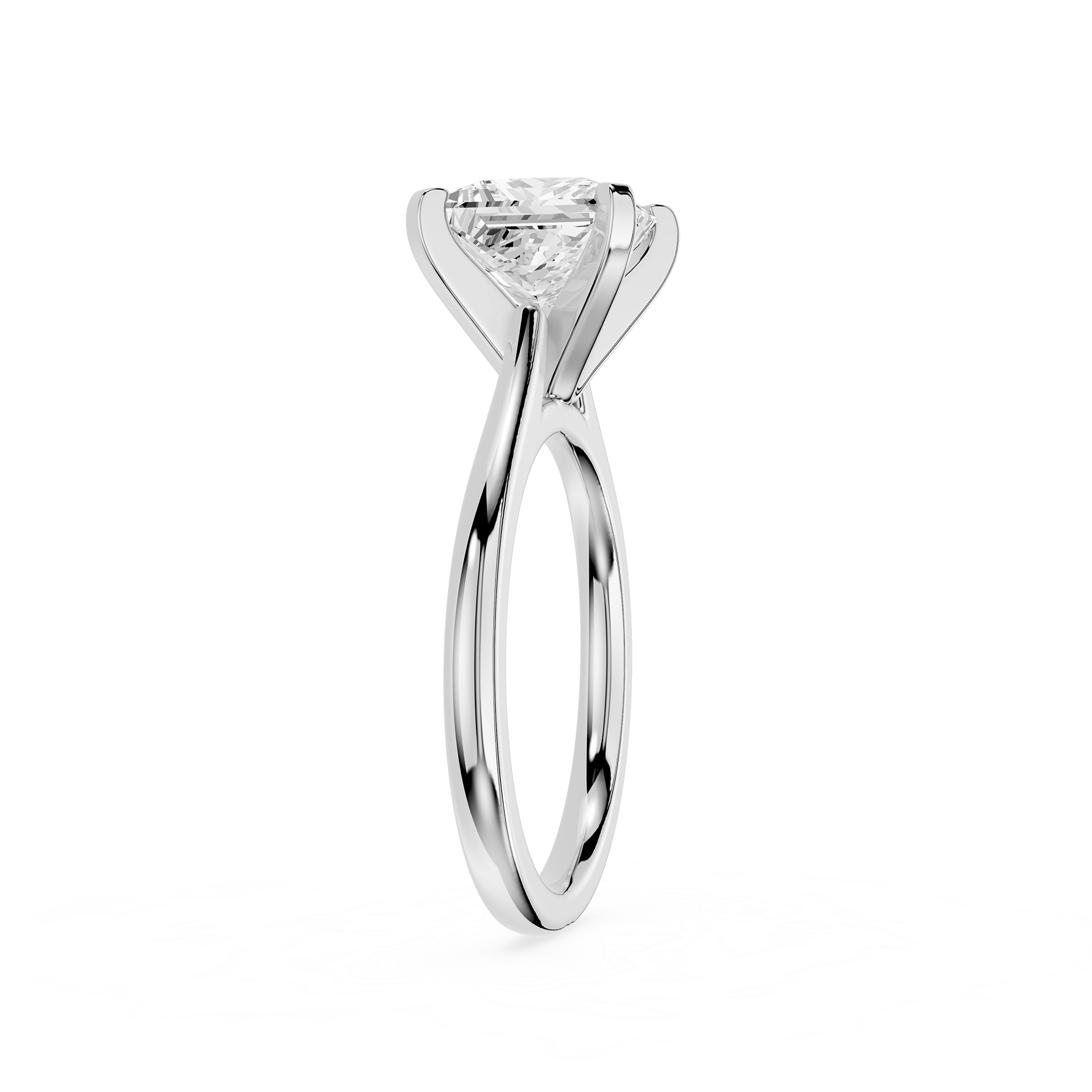 Diamond ring with a white background