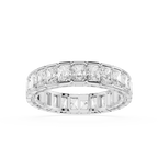 Radiant Cut Lab Grown Diamond Full Eternity Band in White Background