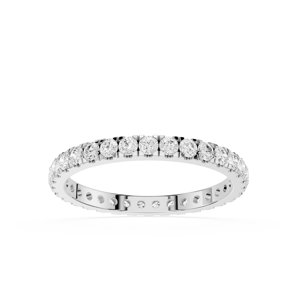 Diamond ring on a white background