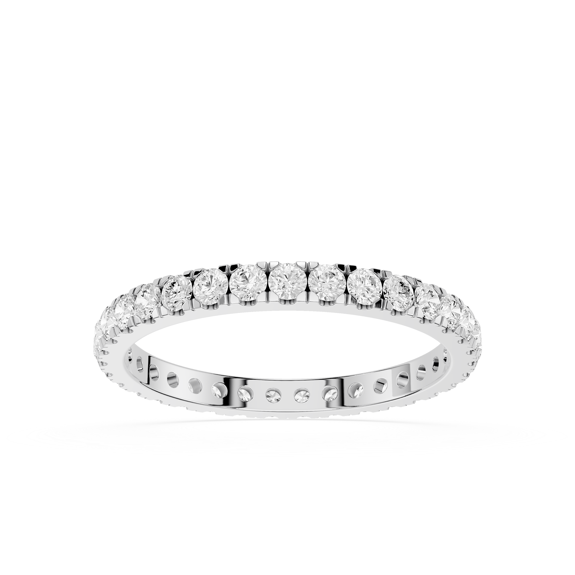 Diamond ring on a white background