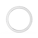 Silver ring with small stones on a white background