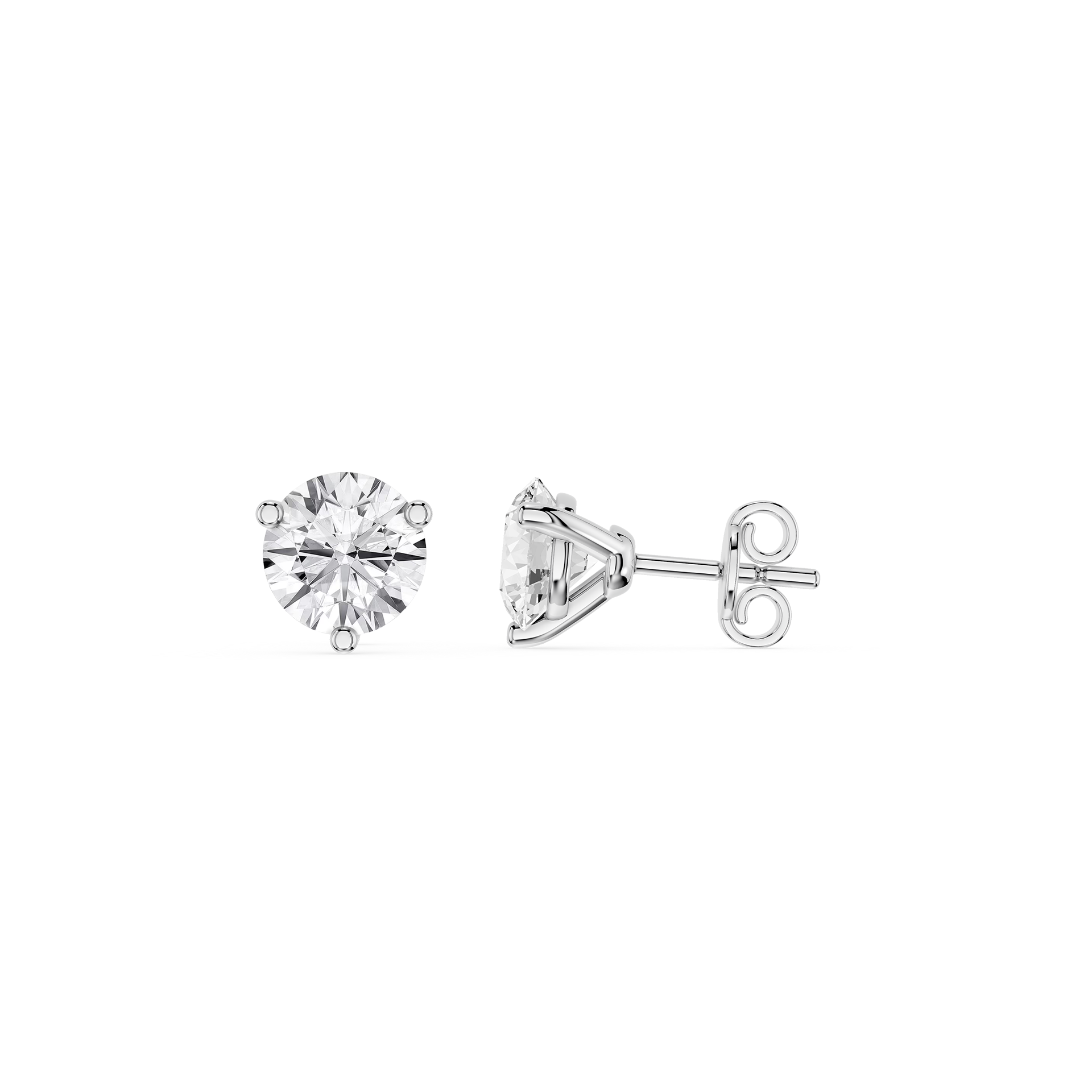 Four metallic brake pads on a white background