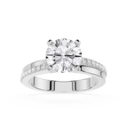 Diamond ring with a white background