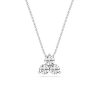 Diamond necklace on a white background