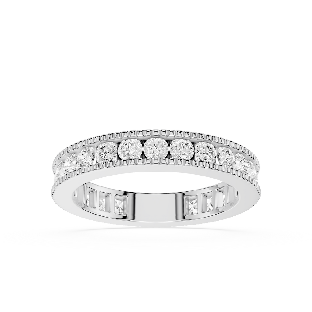 Diamond ring with a white background