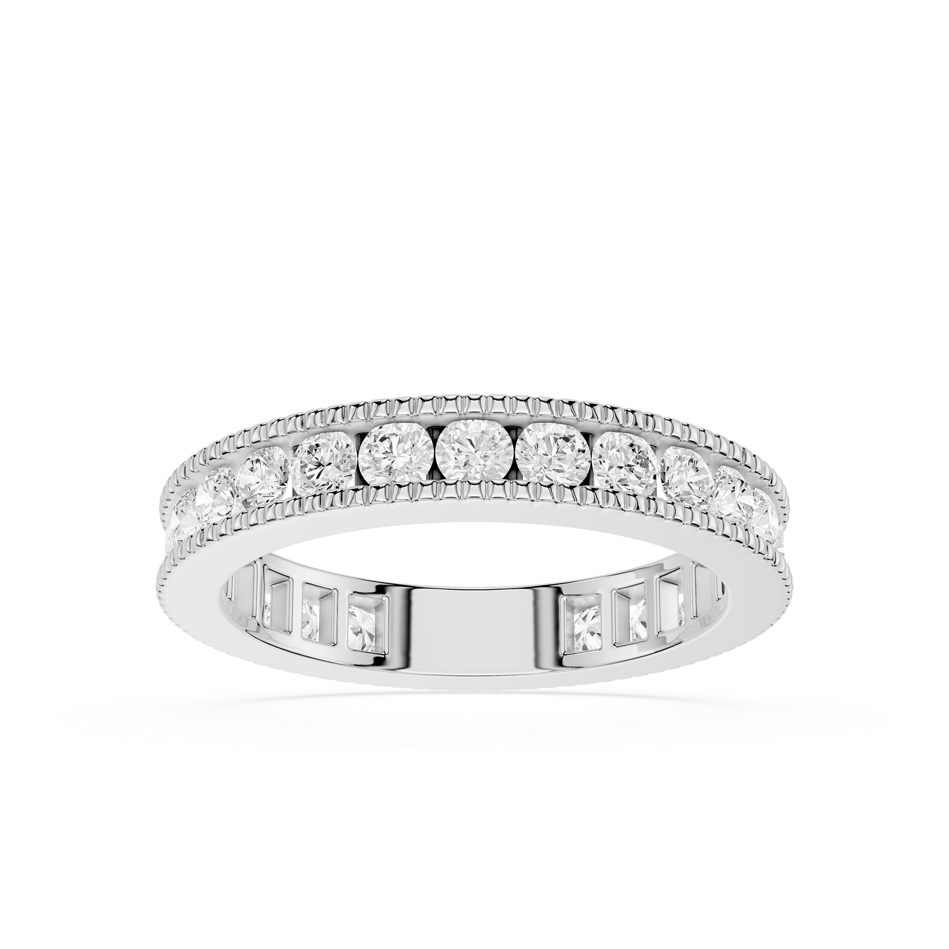 Diamond ring with a white background