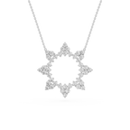 Diamond star pendant on a white background