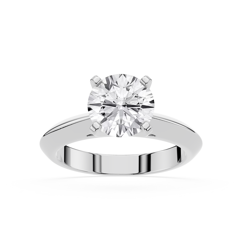Diamond ring on a white background