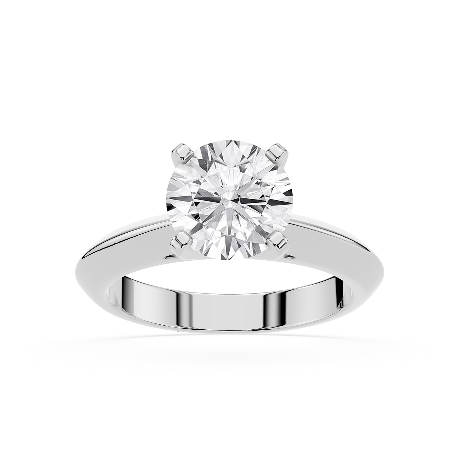Diamond ring on a white background