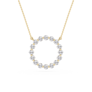 1 Carat Round Cut Lab Diamond Eternity Open Circle Pendant