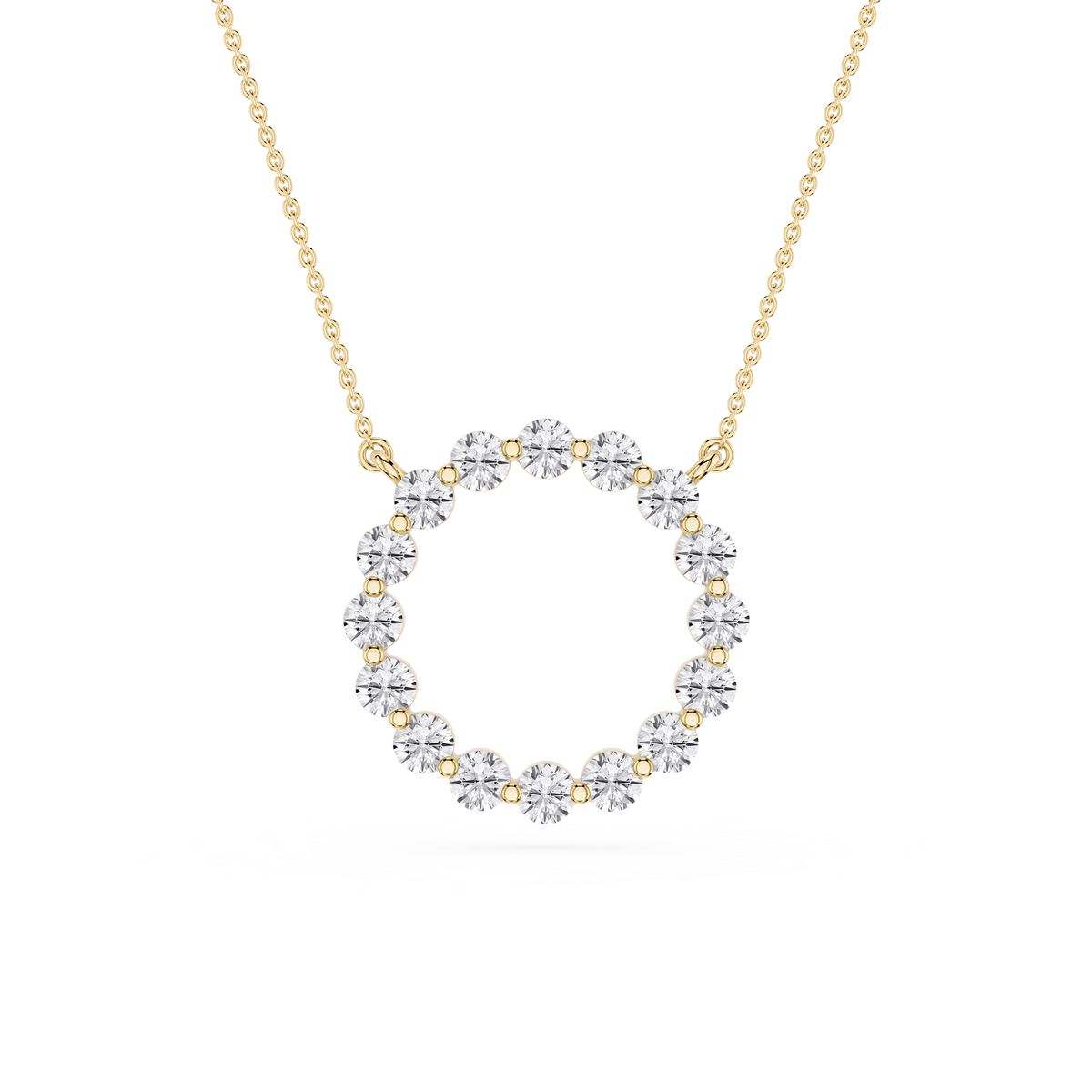 Gold and silver heart-shaped necklace on a white background