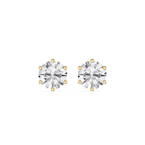 4 CT Round Cut Lab Grown Diamond Martini Stud Earrings