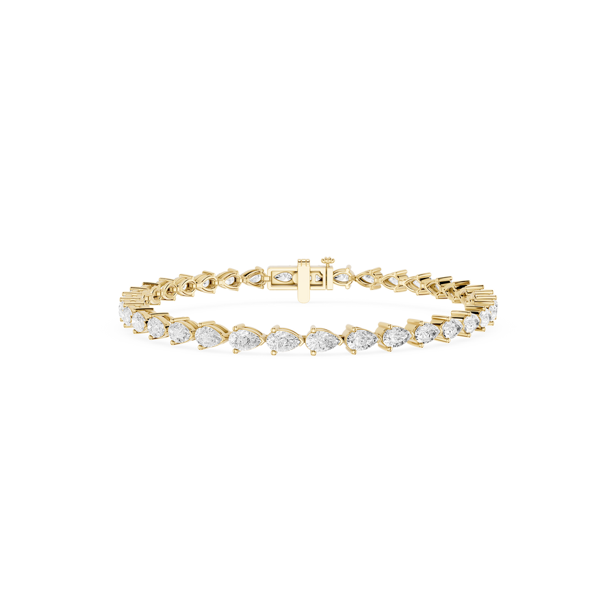 East West Pear Shape Lab Grown Diamond Tennis Bracelet