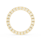 White Background Back View Of Radiant Cut Lab Grown Diamond Full Eternity Band