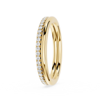 White Background in Round Cut Lab Grown Diamond Half Eternity Ring