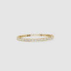 Lab Grown Emerald Cut Bezel Diamond Tennis Bracelet