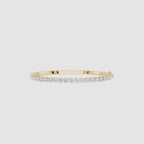 Lab Grown Oval Diamond Half Tennis Bangle Bracelet