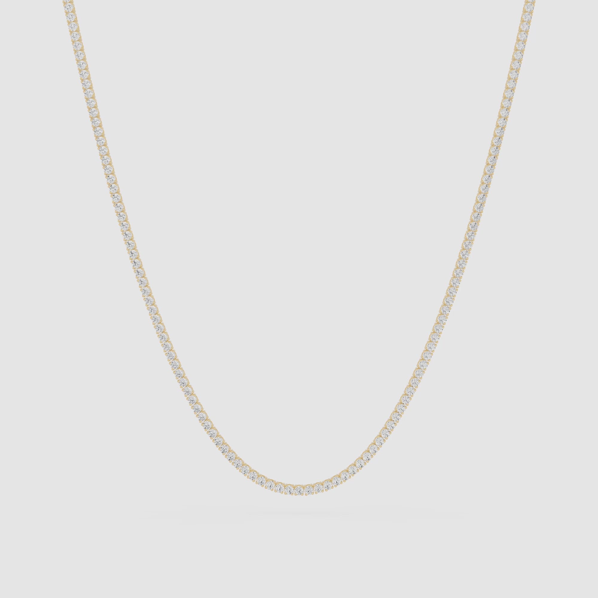 Classic Round Cut Lab Grown Diamond Tennis Necklace