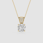 Round Solitaire Lab Grown Diamond Pendant