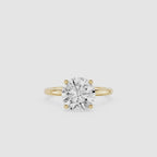 Round Solitaire Lab Grown Diamond Engagement Ring