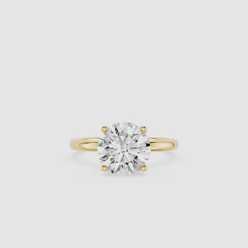2 CT Round Cut Tulip Prong Lab Diamond Engagement Ring