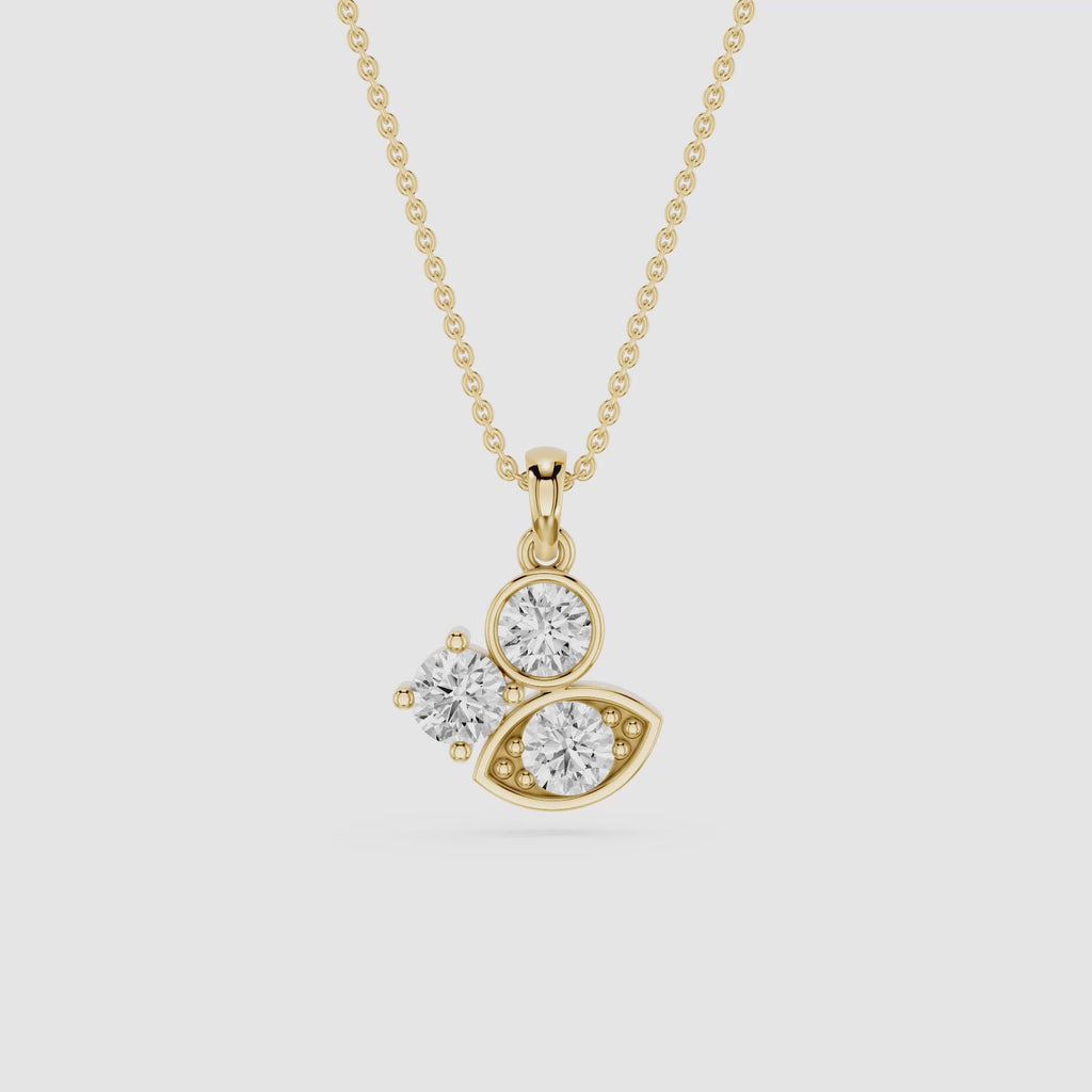 Lab Grown Diamond Evil Eye Pendant